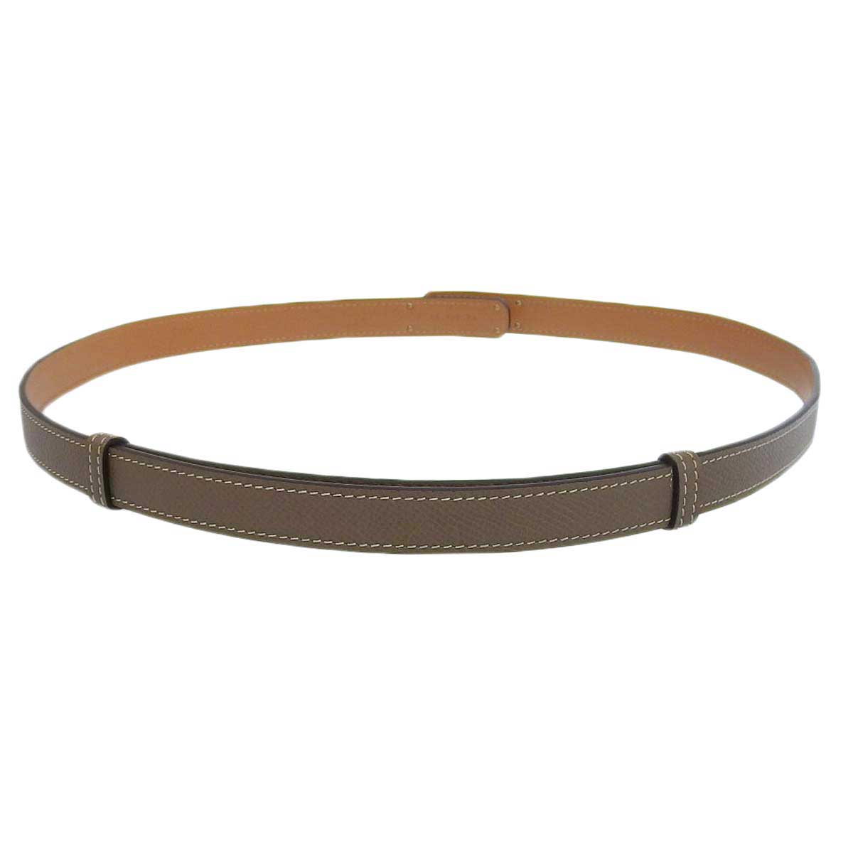 Hermes Leather Kelly Belt Beige Brown