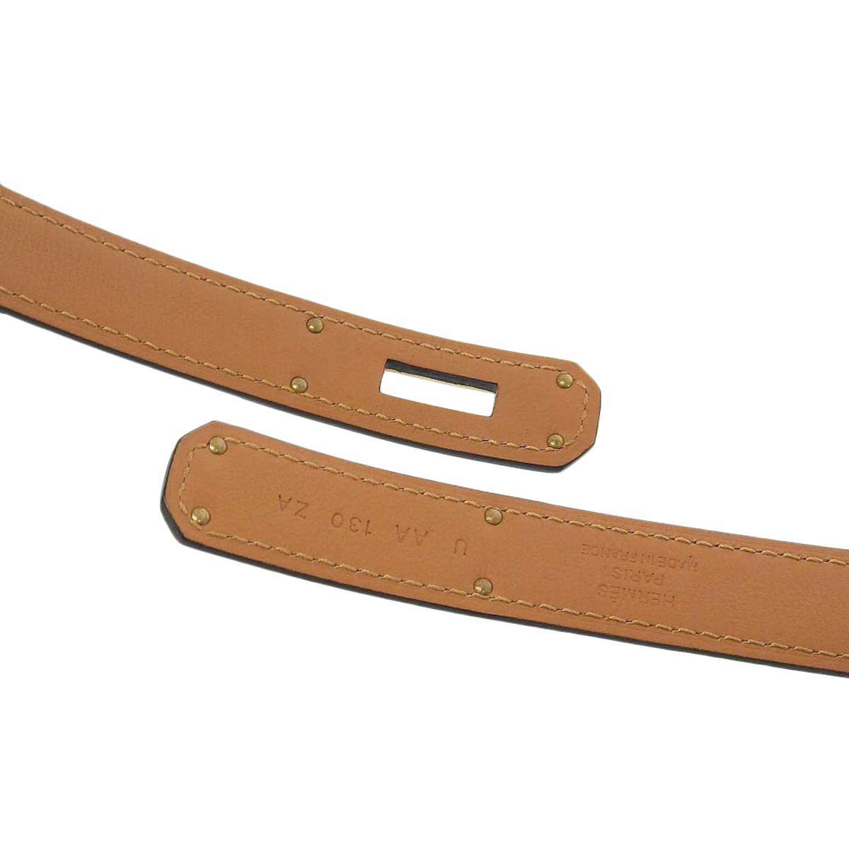 Hermes Leather Kelly Belt Beige Brown