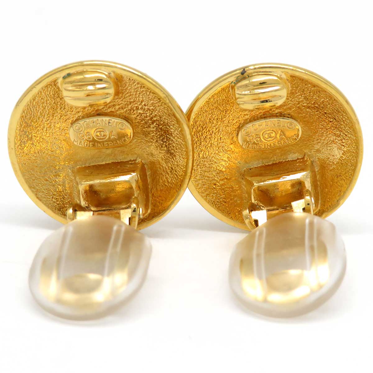 Chanel Vintage Crown Motif Earrings