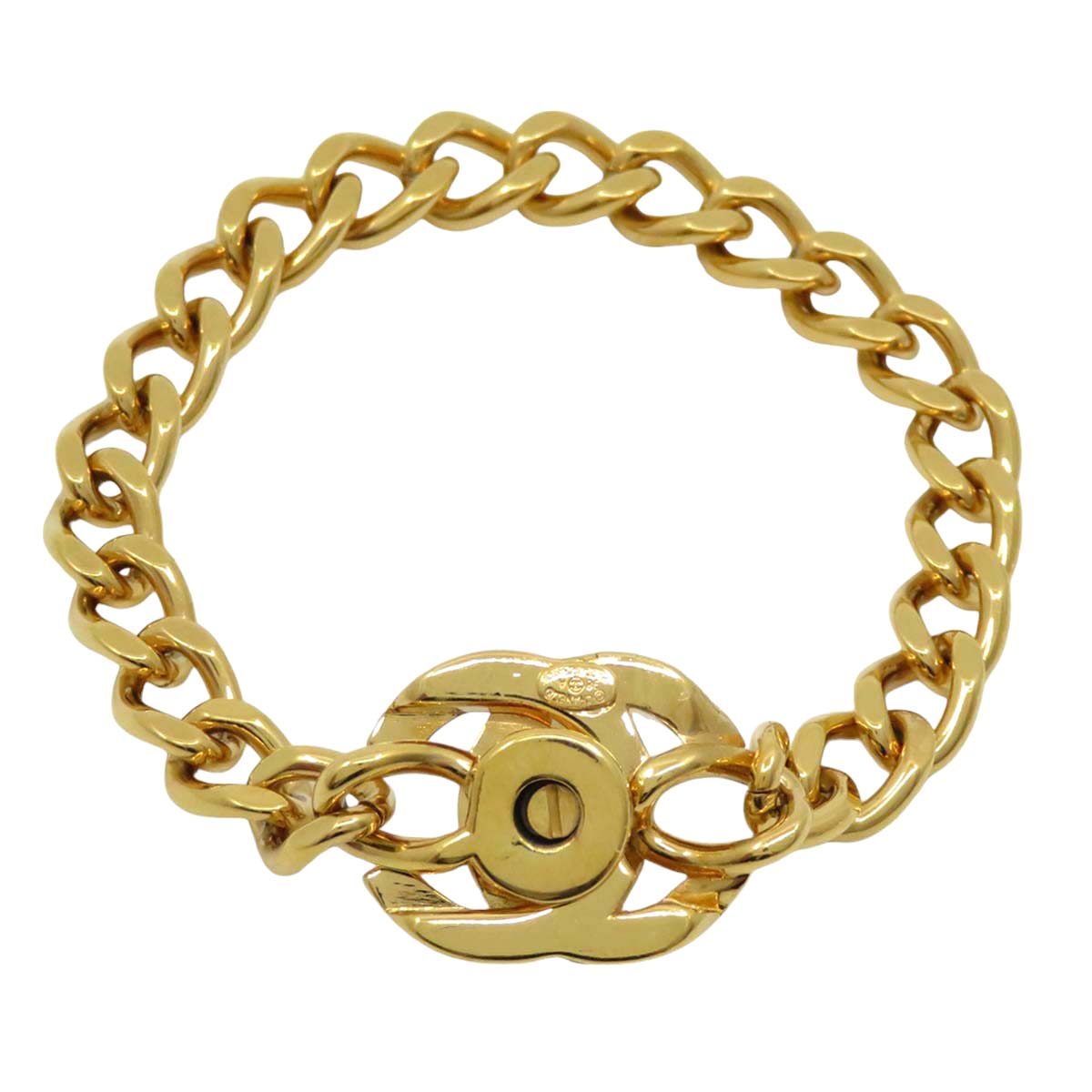 Chanel GP Rhinestone Chain Bracelet