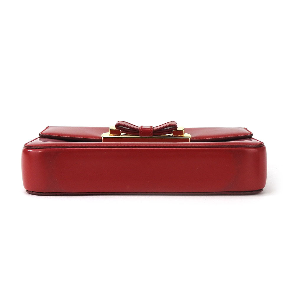 Prada Handbag BN1670 Calfskin Red