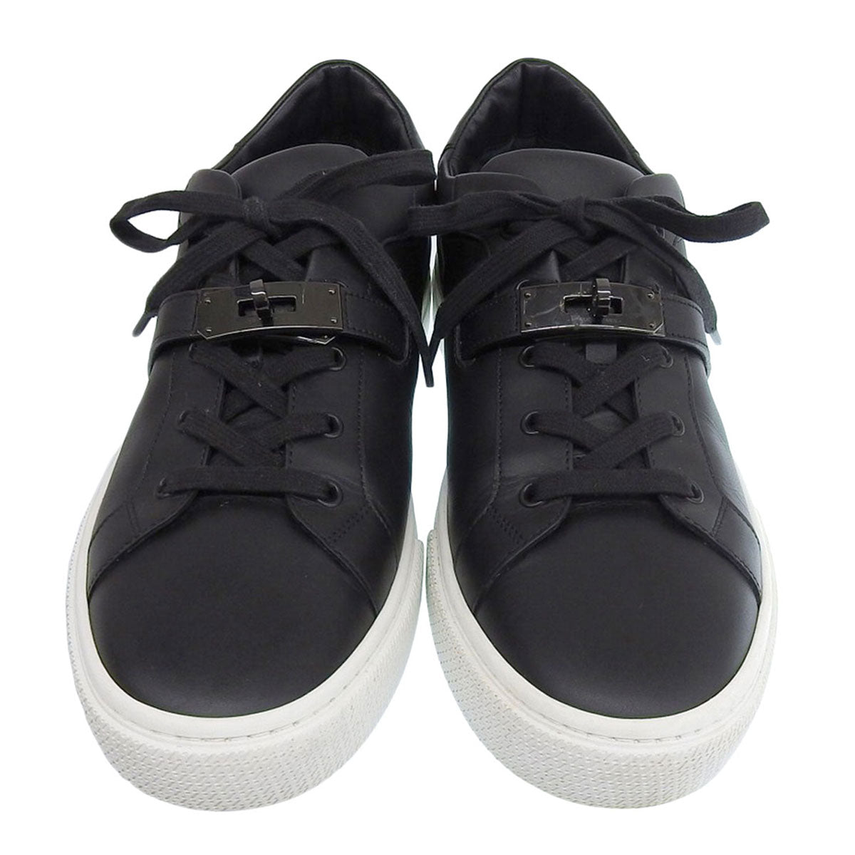 Hermes Leather Sneakers Black