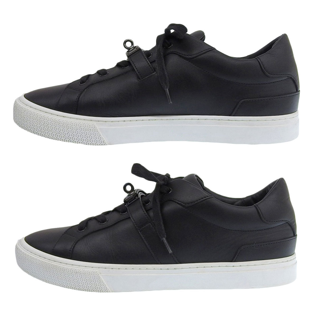 Hermes Leather Sneakers Black