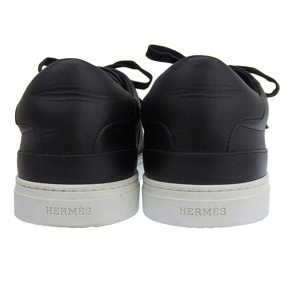 Hermes Leather Sneakers Black