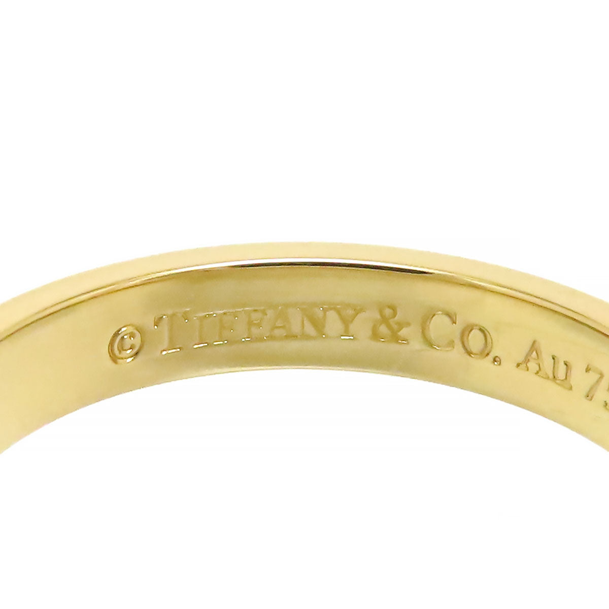 Tiffany & Co Milgrain Band Ring Au750 Pt950