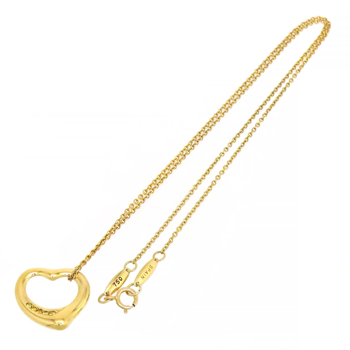 Tiffany Necklace K18YG Yellow Diamond