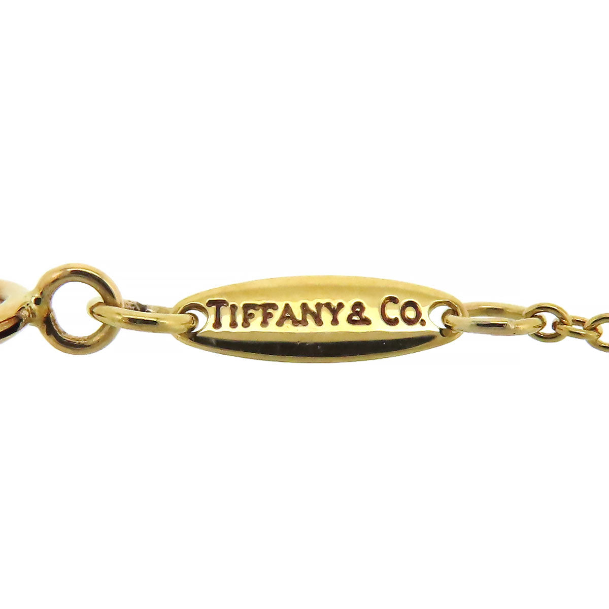 Tiffany Necklace K18YG Yellow Diamond