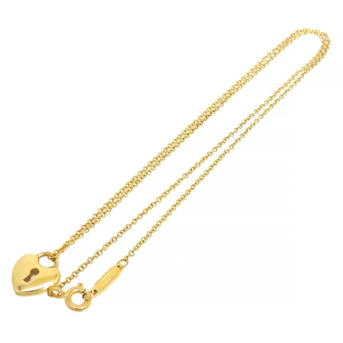 Tiffany AU750 K18YG Heart Lock Necklace