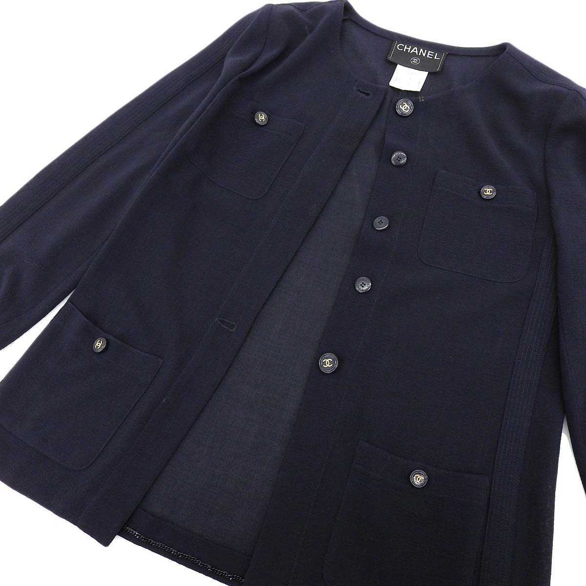 Chanel Sheer No-Collar Jacket P12784V07189