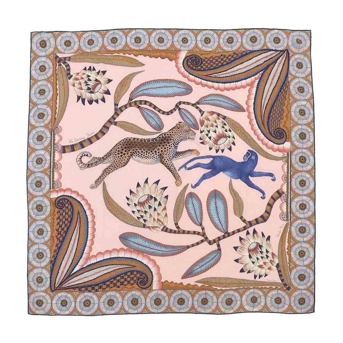 Hermes Silk Cashmere Scarf Pink