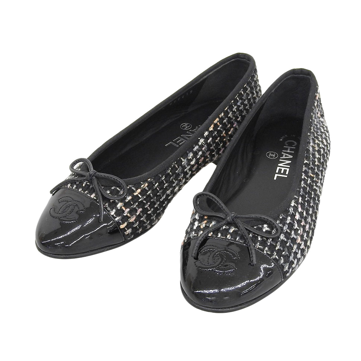 Chanel Tweed Ballerina Flats G02819