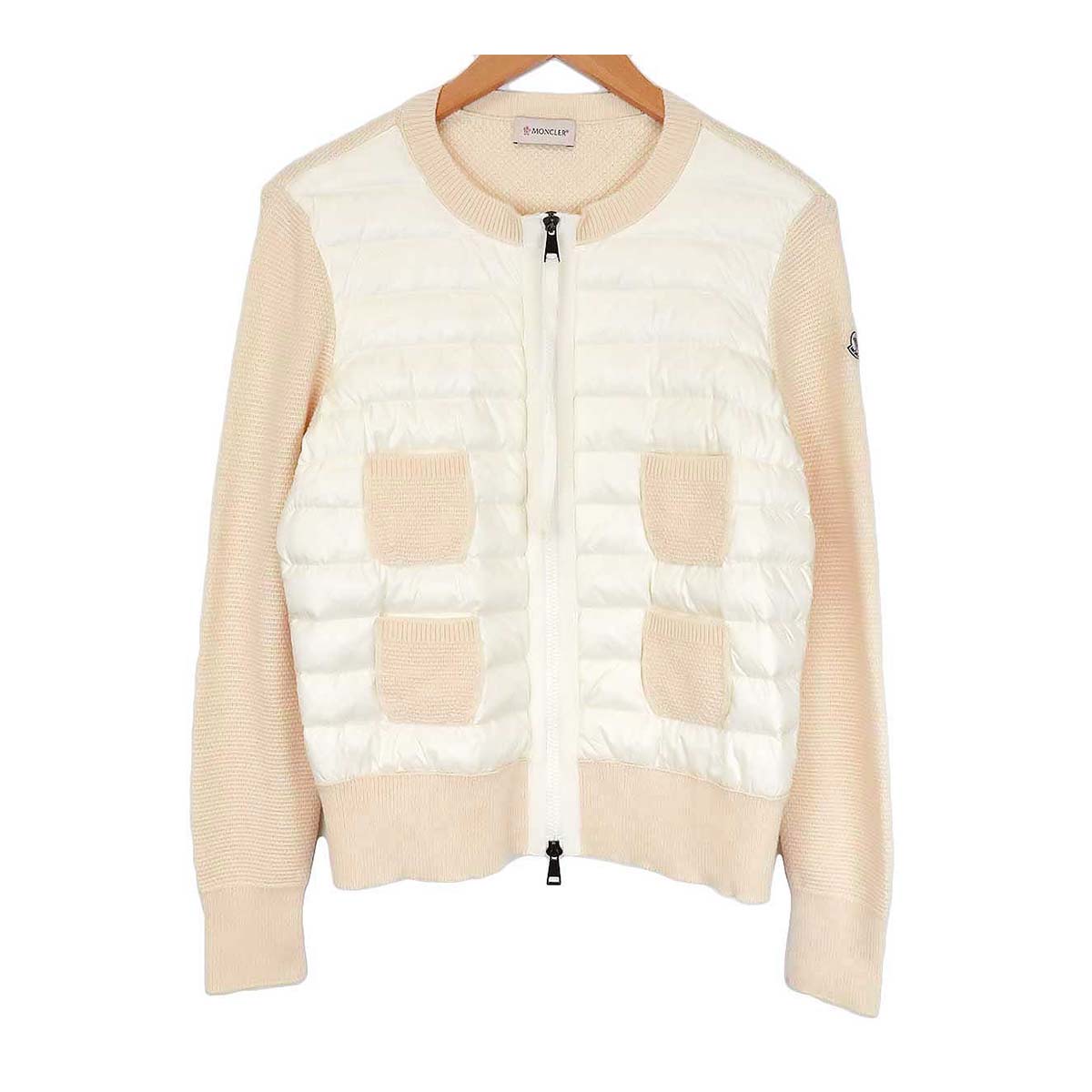 Moncler Nylon Wool Jacket Ivory Beige