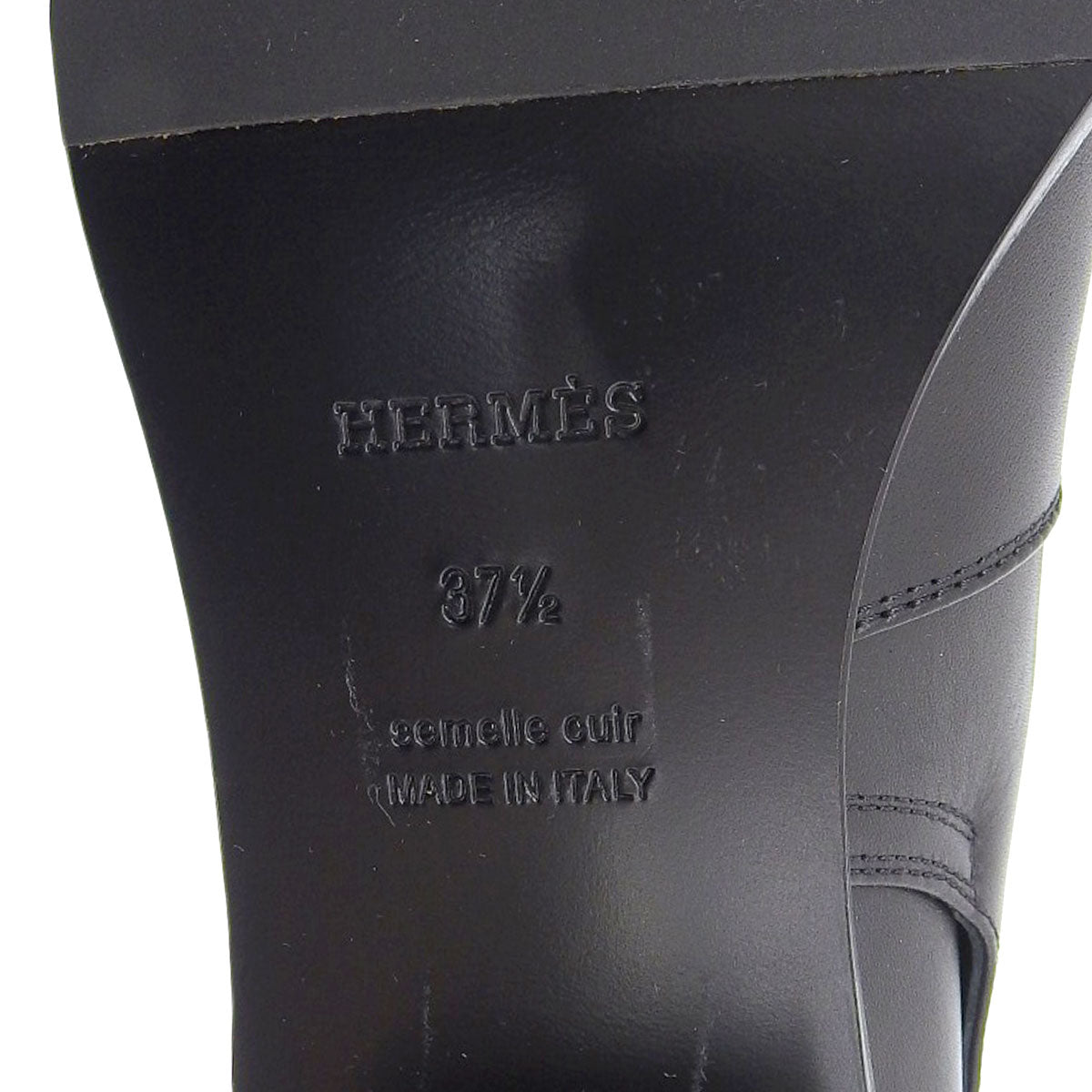 Hermes Leather Black Short Boots