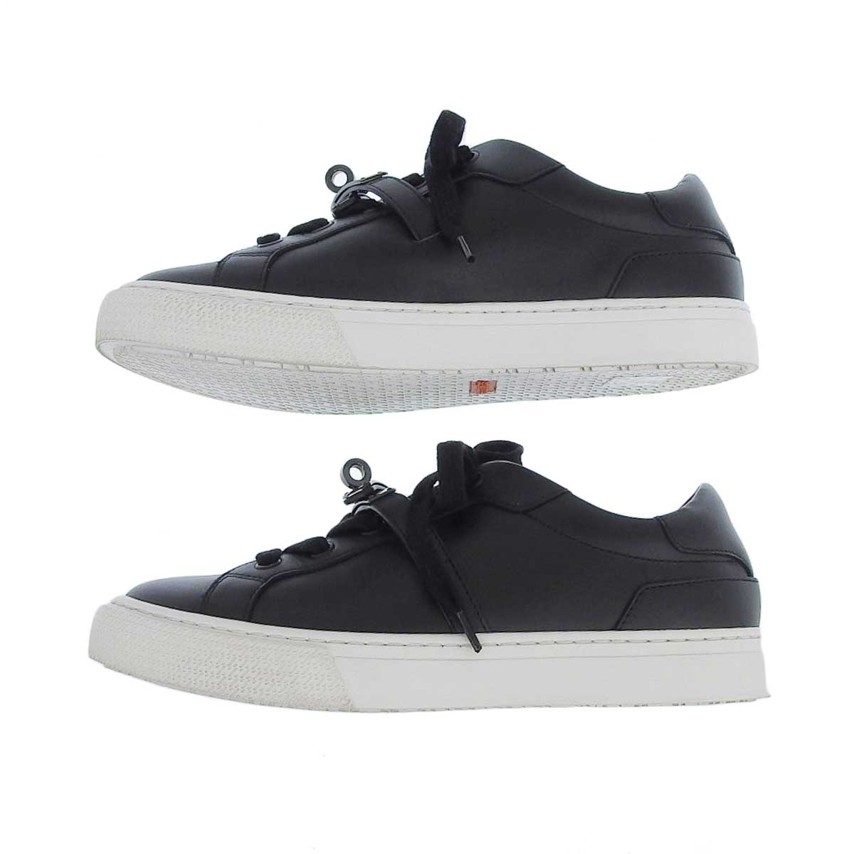 Hermes Leather Sneakers Black