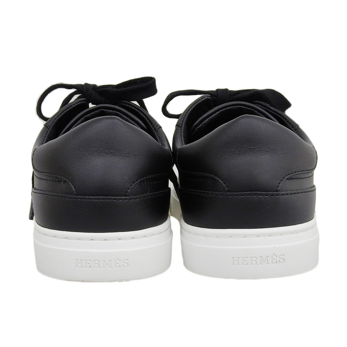 Hermes Leather Sneakers Black