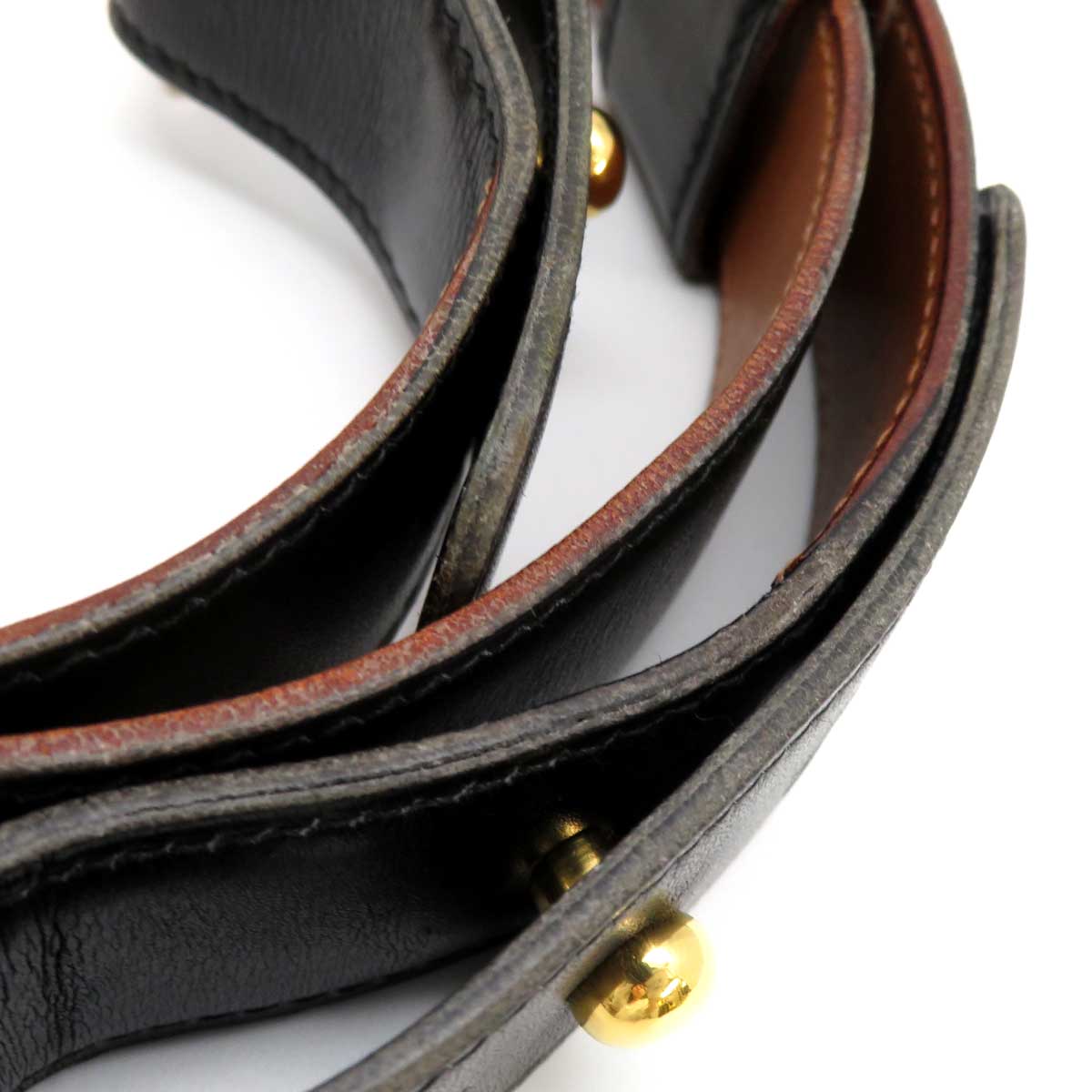 Hermes Leather Vintage H Buckle Belt