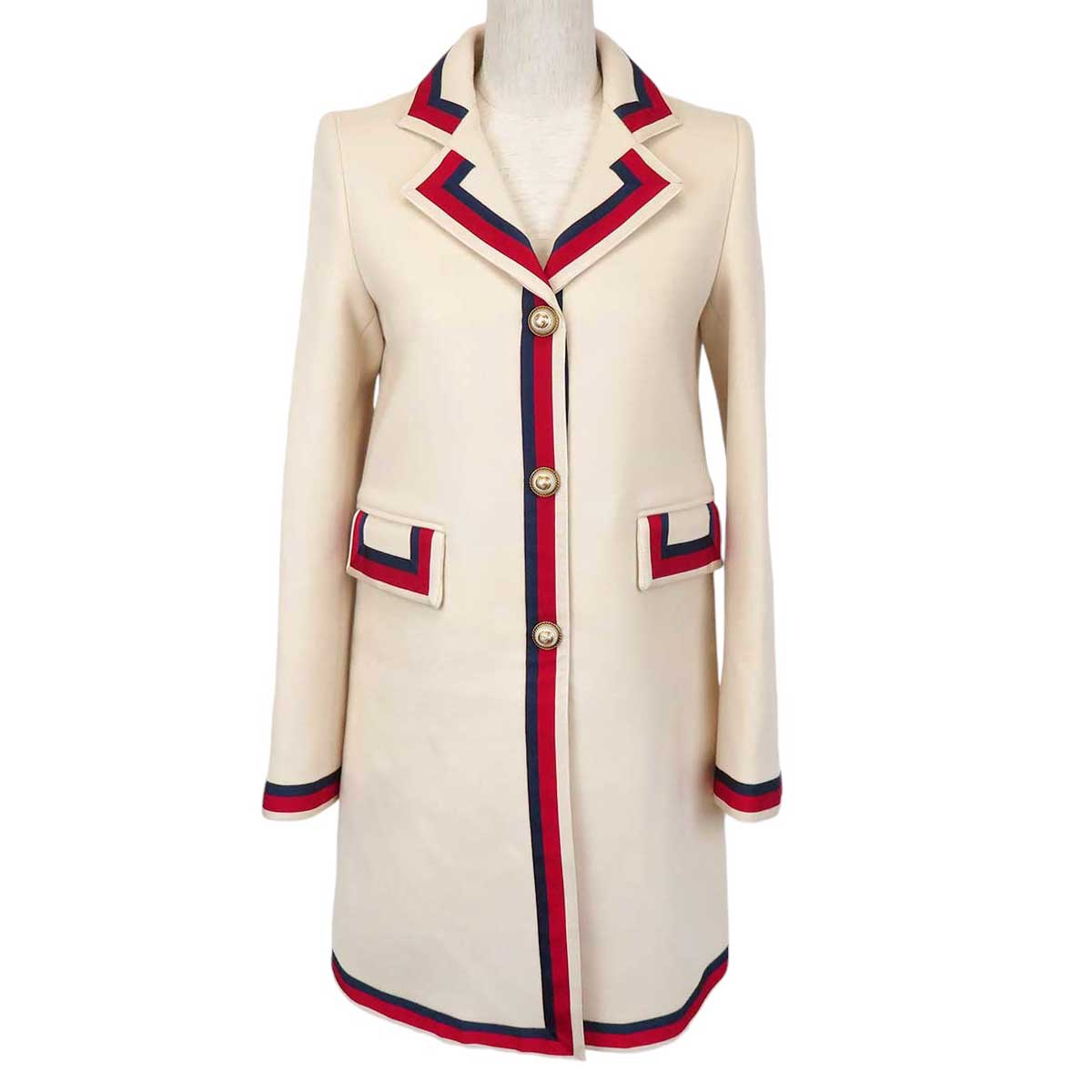 Gucci Wool Coat 499683 Beige