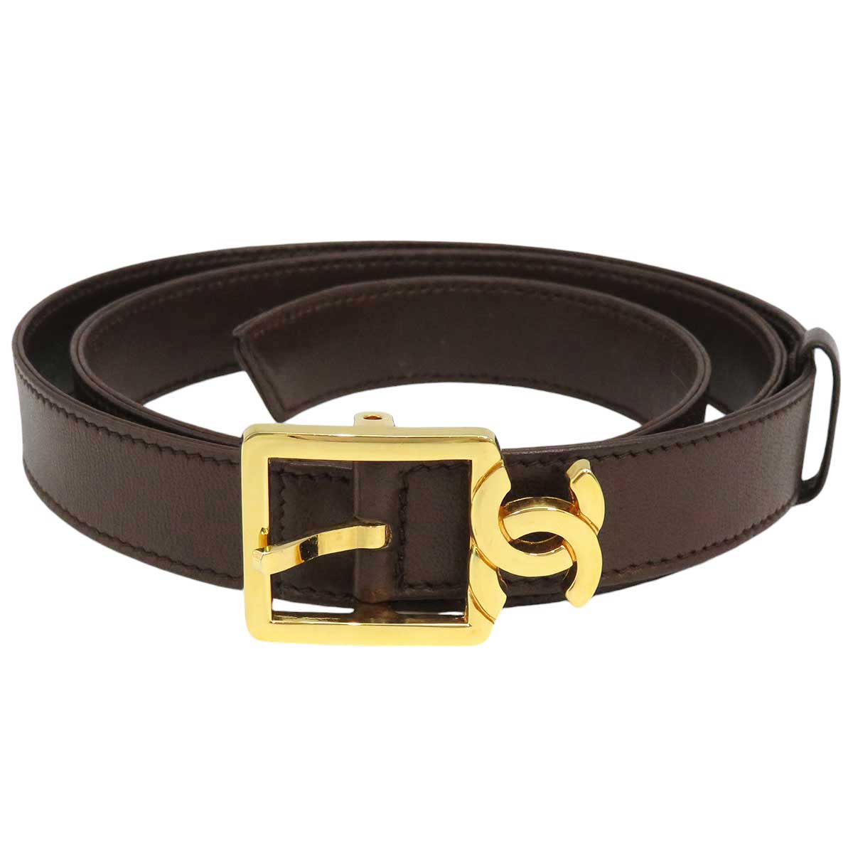 Chanel Metal Leather Vintage Buckle Belt