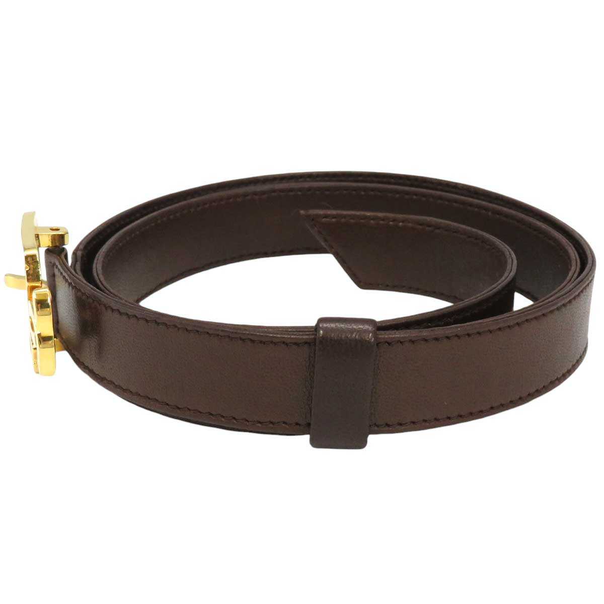 Chanel Metal Leather Vintage Buckle Belt