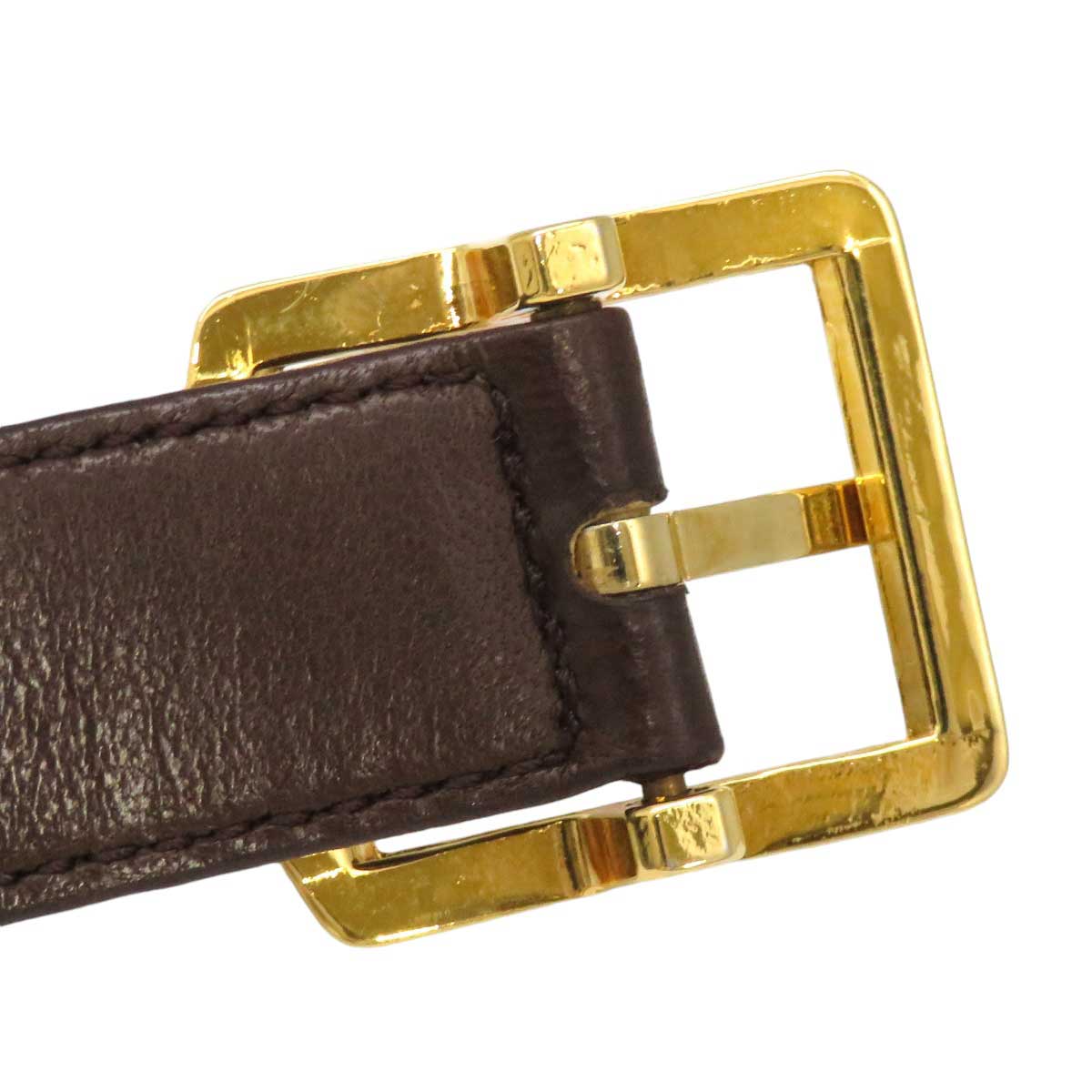 Chanel Metal Leather Vintage Buckle Belt