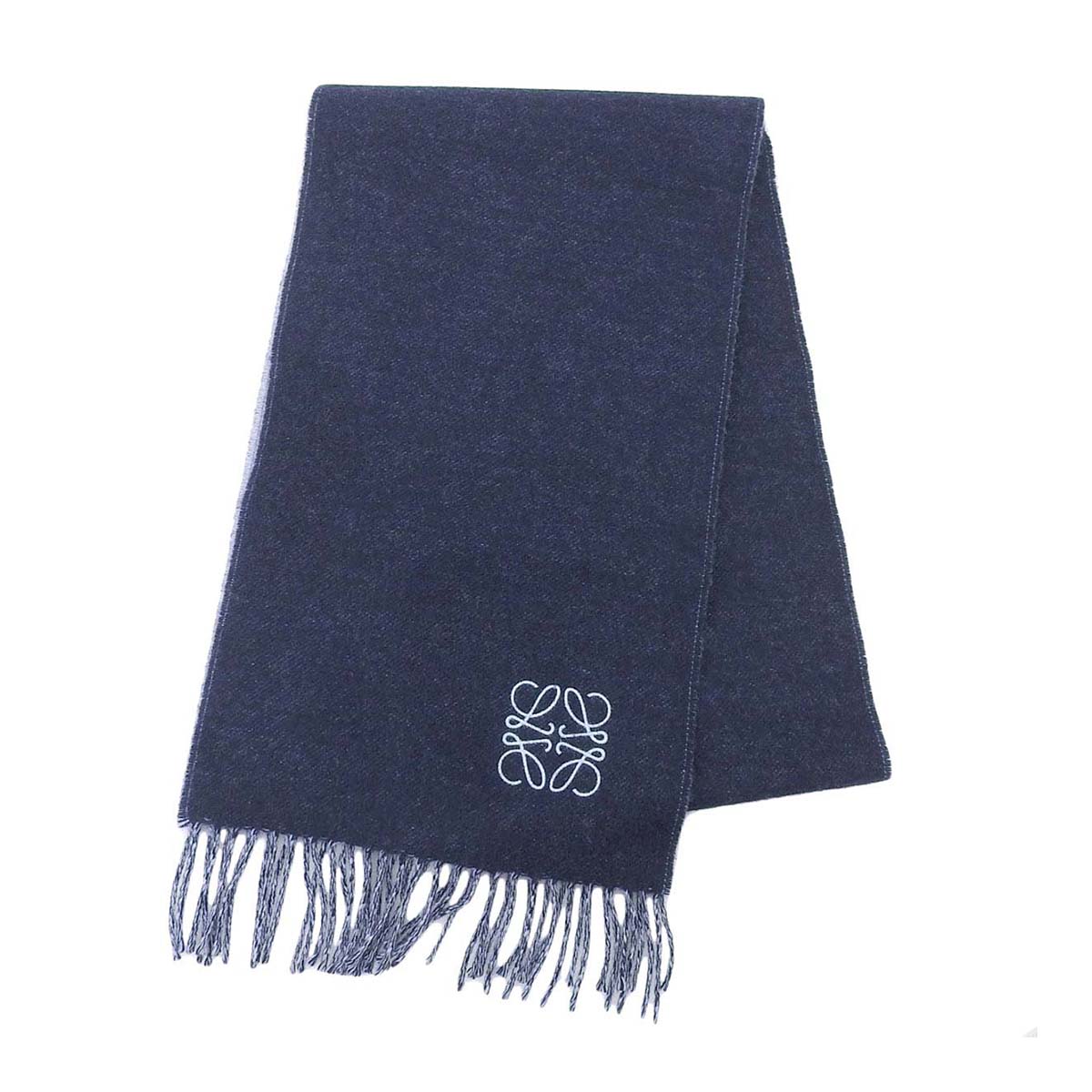 Loewe Cashmere Blend Anagram Embroidery Scarf