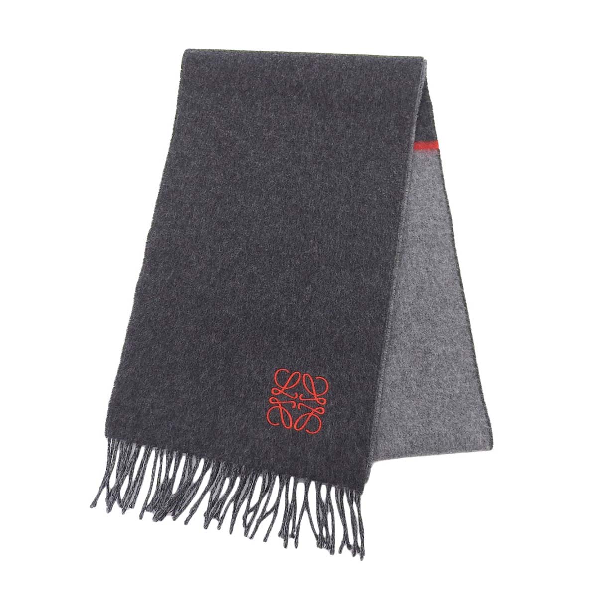 Loewe Anagram Embroidery Bicolor Scarf