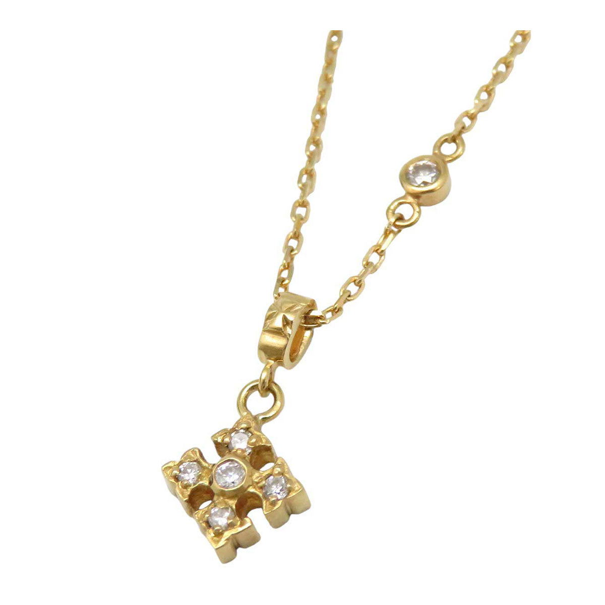 18K Diamond Cross Necklace 01PLN009-004