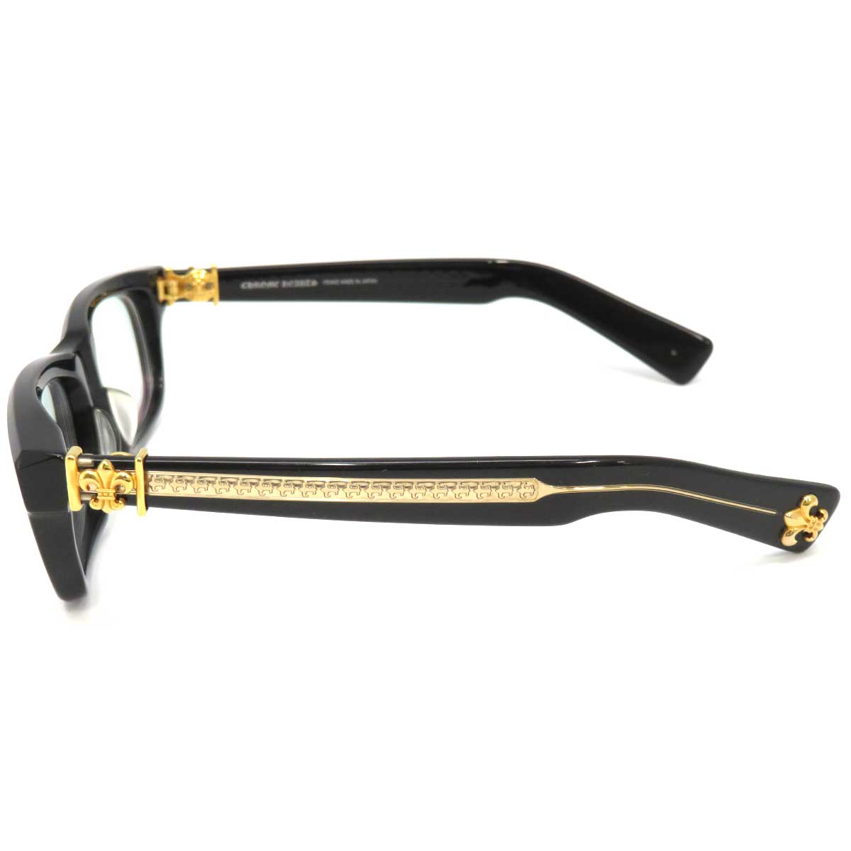 Chrome Hearts Glasses Black Gold Color