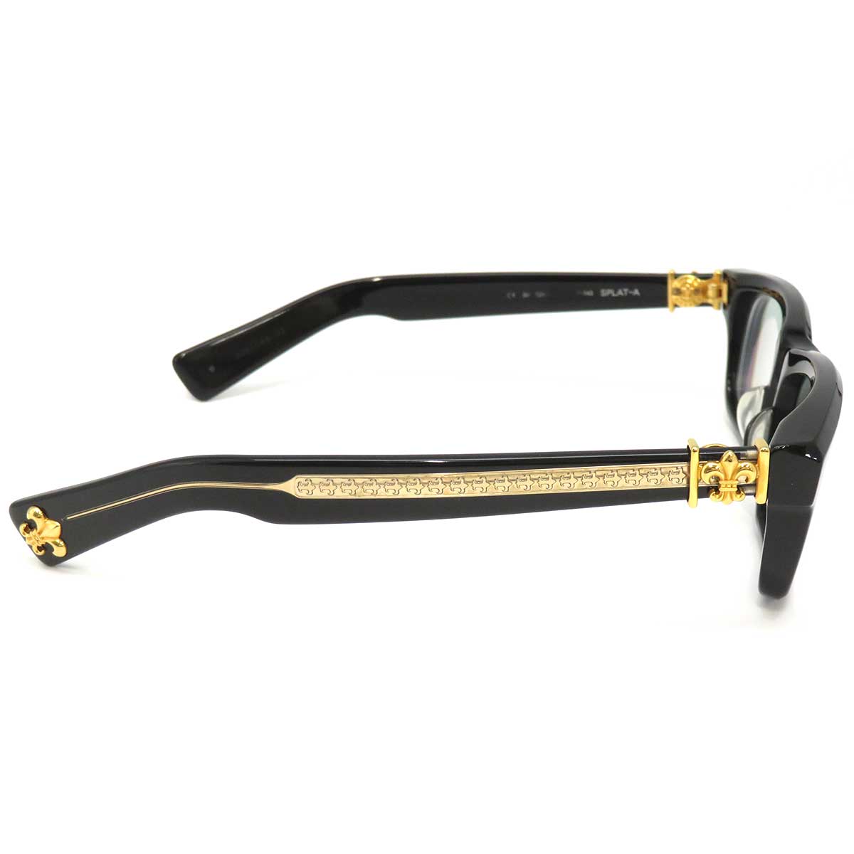 Chrome Hearts Glasses Black Gold Color