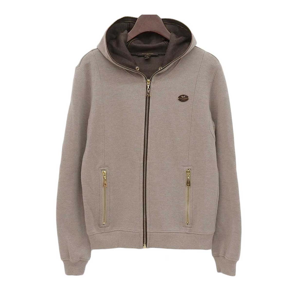 Louis Vuitton Zip-Up Hoodie Beige