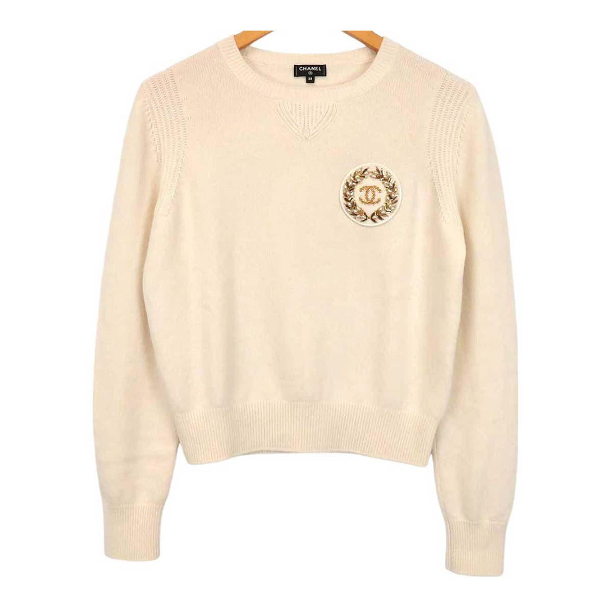 Chanel Cashmere Knit Sweater Beige