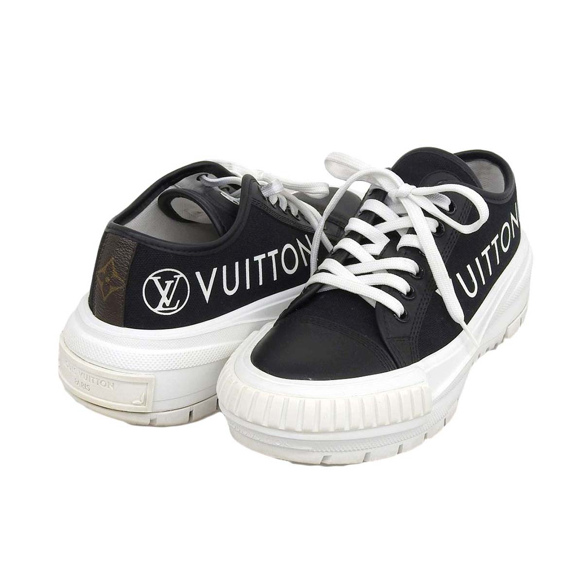 Louis Vuitton Monogram Sneakers Black White