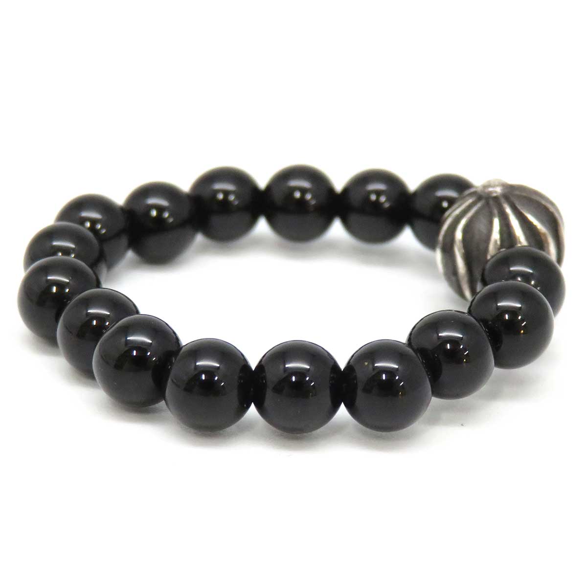 Chrome Hearts Black Tourmaline Bead Ring