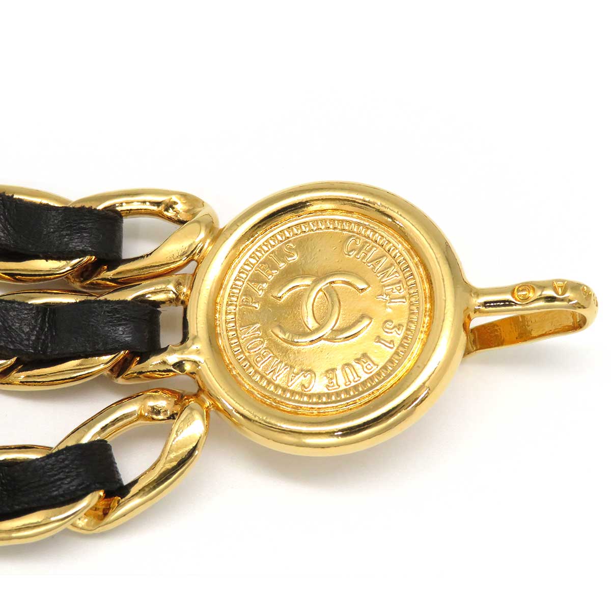 Chanel Vintage Leather Chain Belt