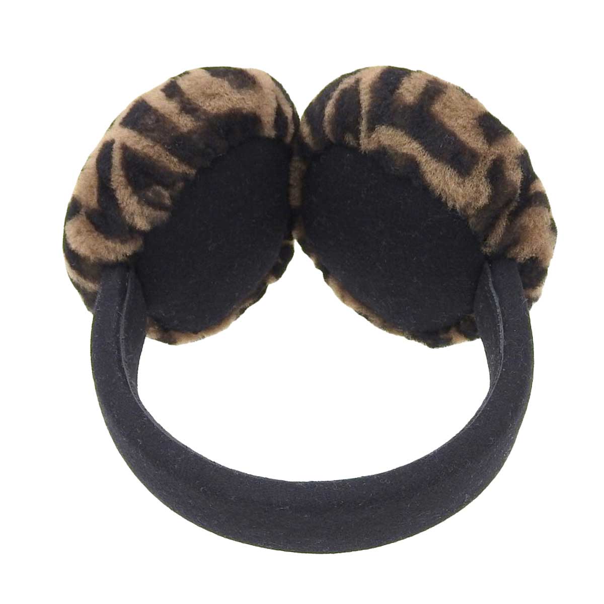 Fendi Zucca Ear Muffs Brown Black