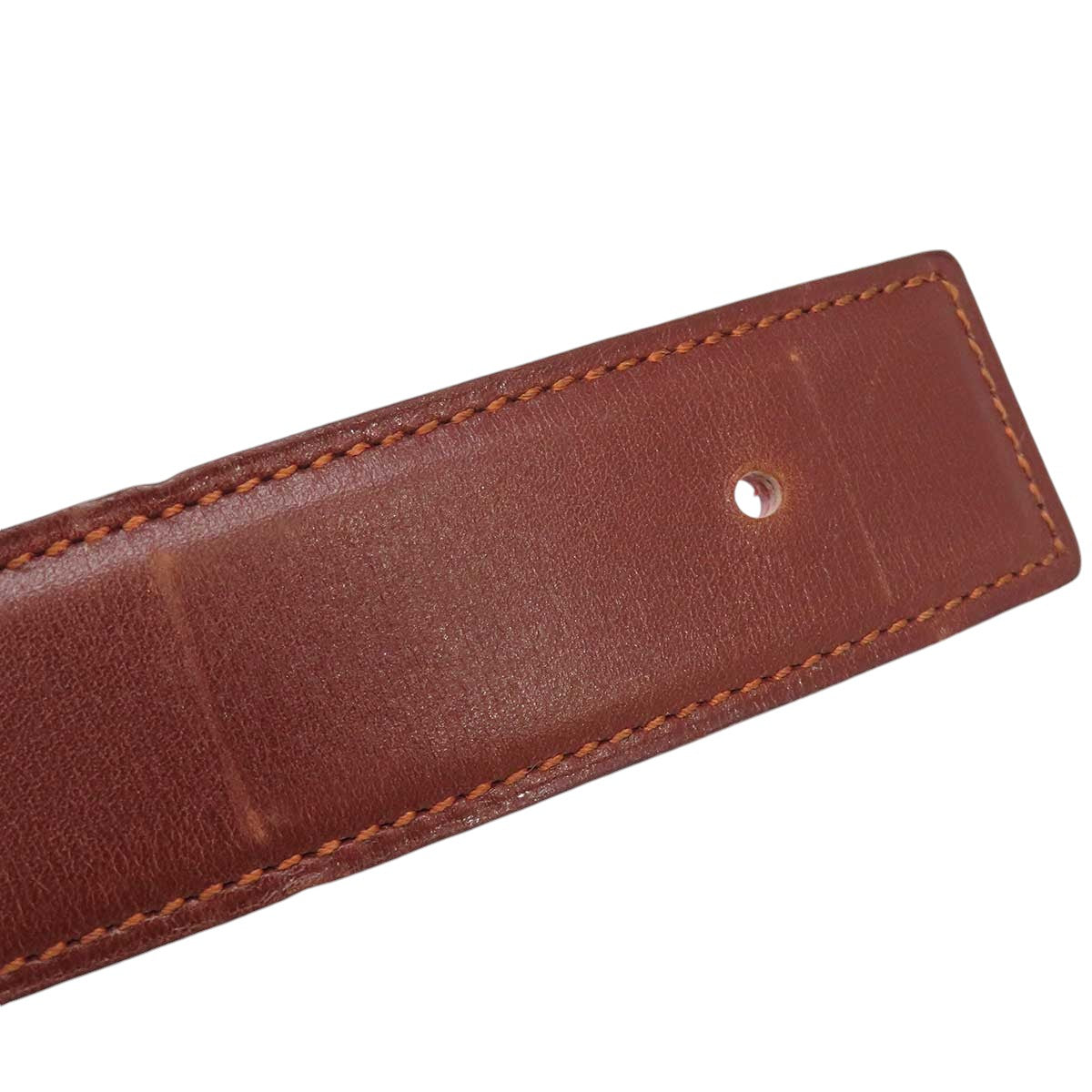 Hermes Leather Reversible Belt Brown Red