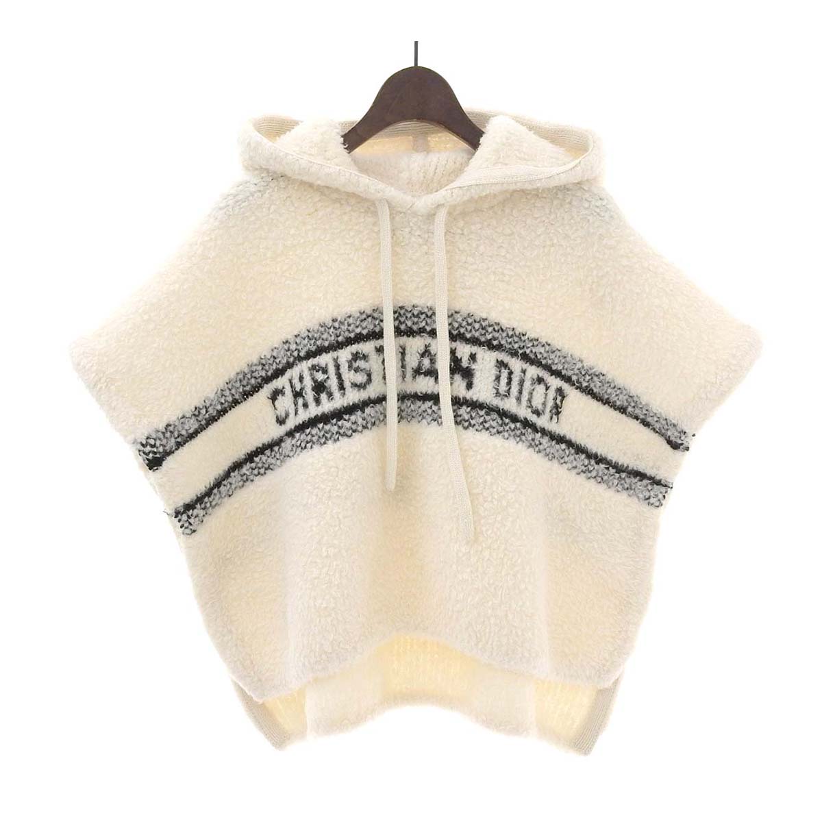 Dior Wool Cashmere Logo Poncho