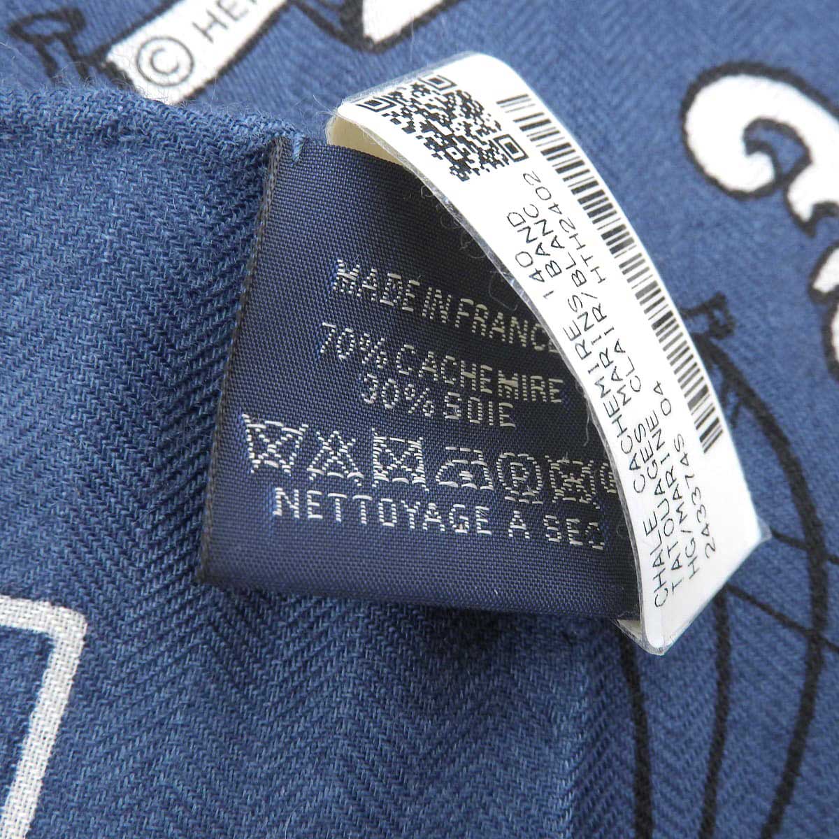 Hermes Silk Cashmere Shawl 140 Tatouages Marins