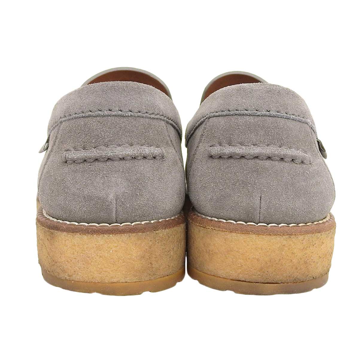 Louis Vuitton Suede Loafers Gray 46626