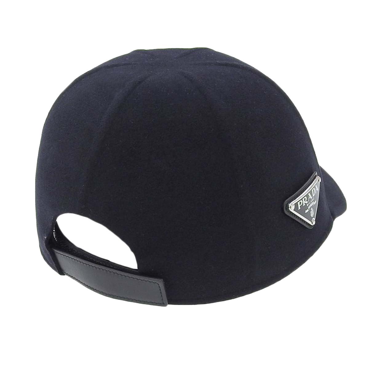 Prada Wool Triangle Logo Baseball Cap