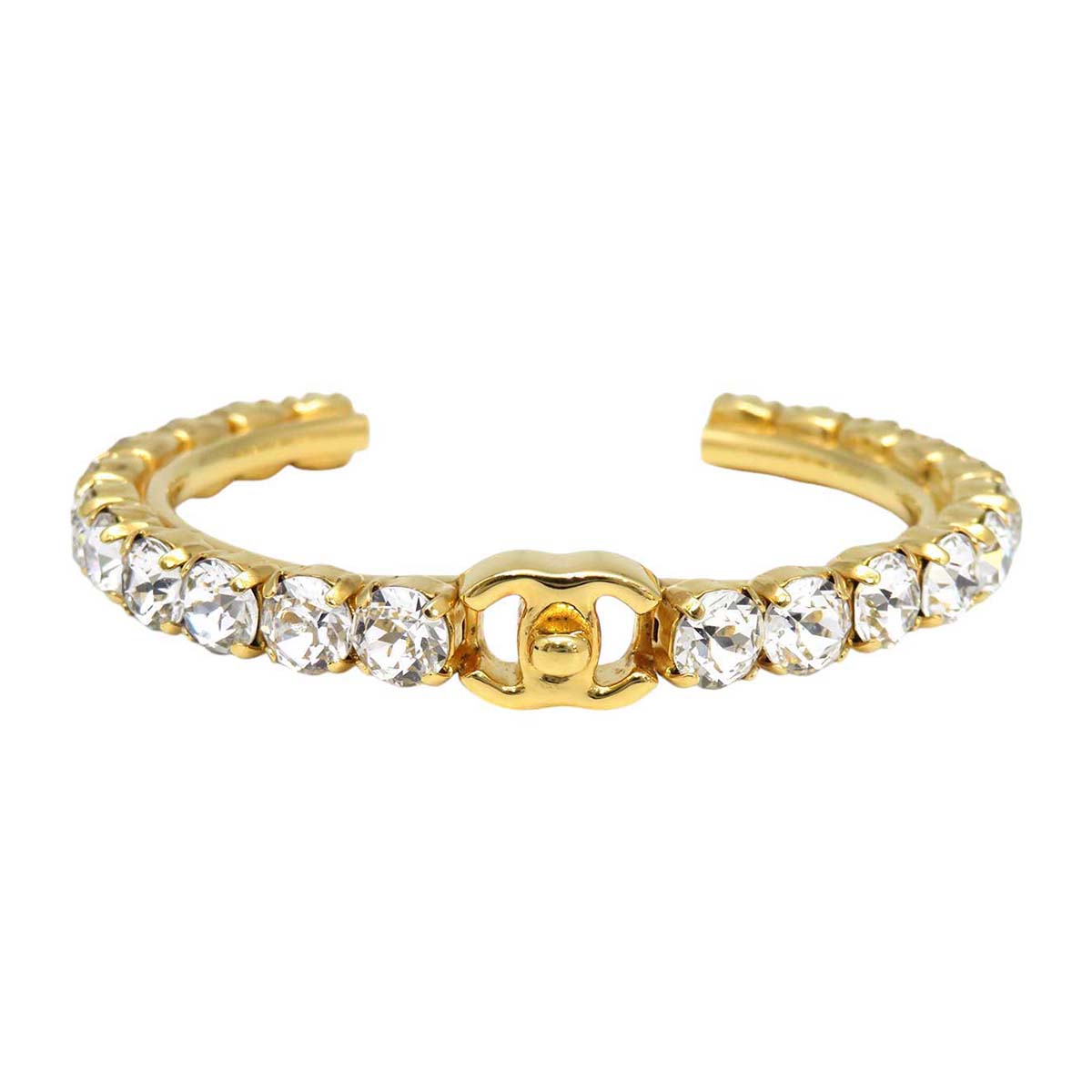 Chanel Metal Rhinestone Bangle