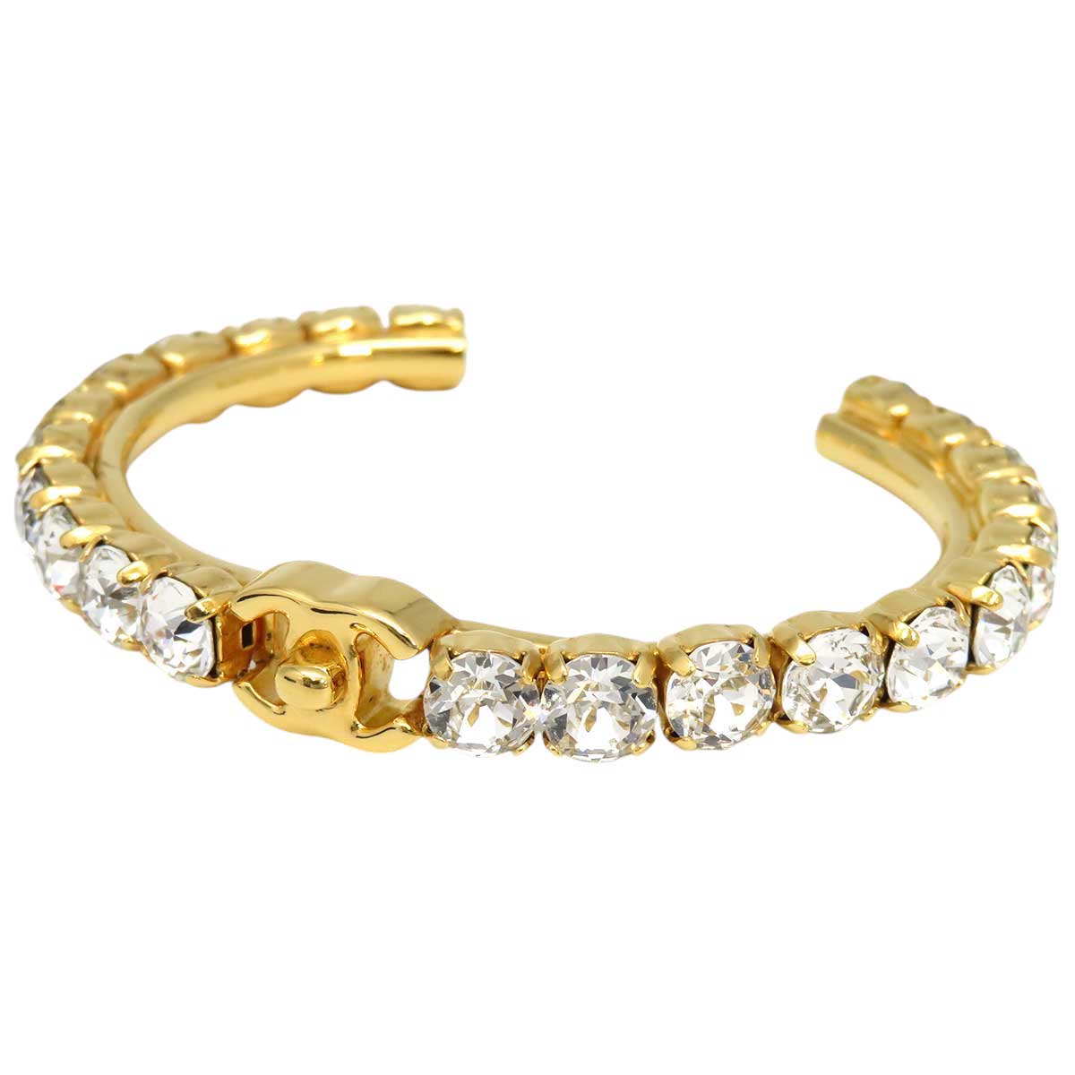 Chanel Metal Rhinestone Bangle