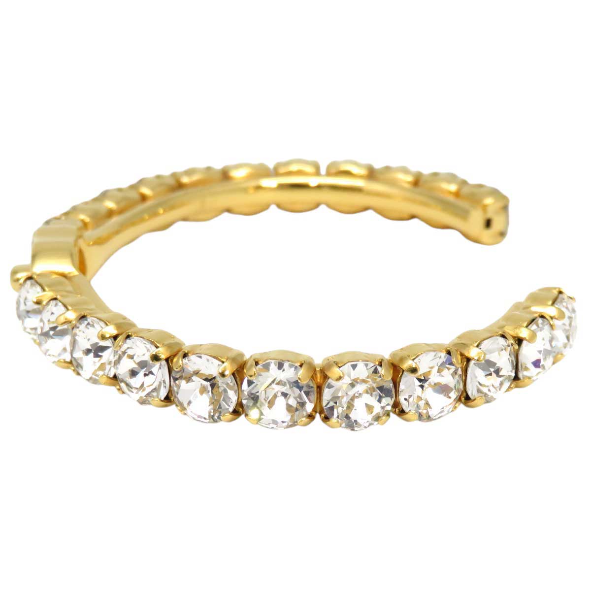 Chanel Metal Rhinestone Bangle