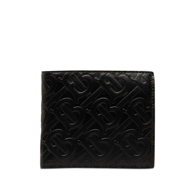 TB Monogram Embossed Leather Bifold Wallet
