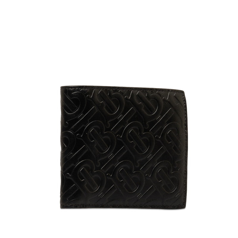 TB Monogram Embossed Leather Bifold Wallet