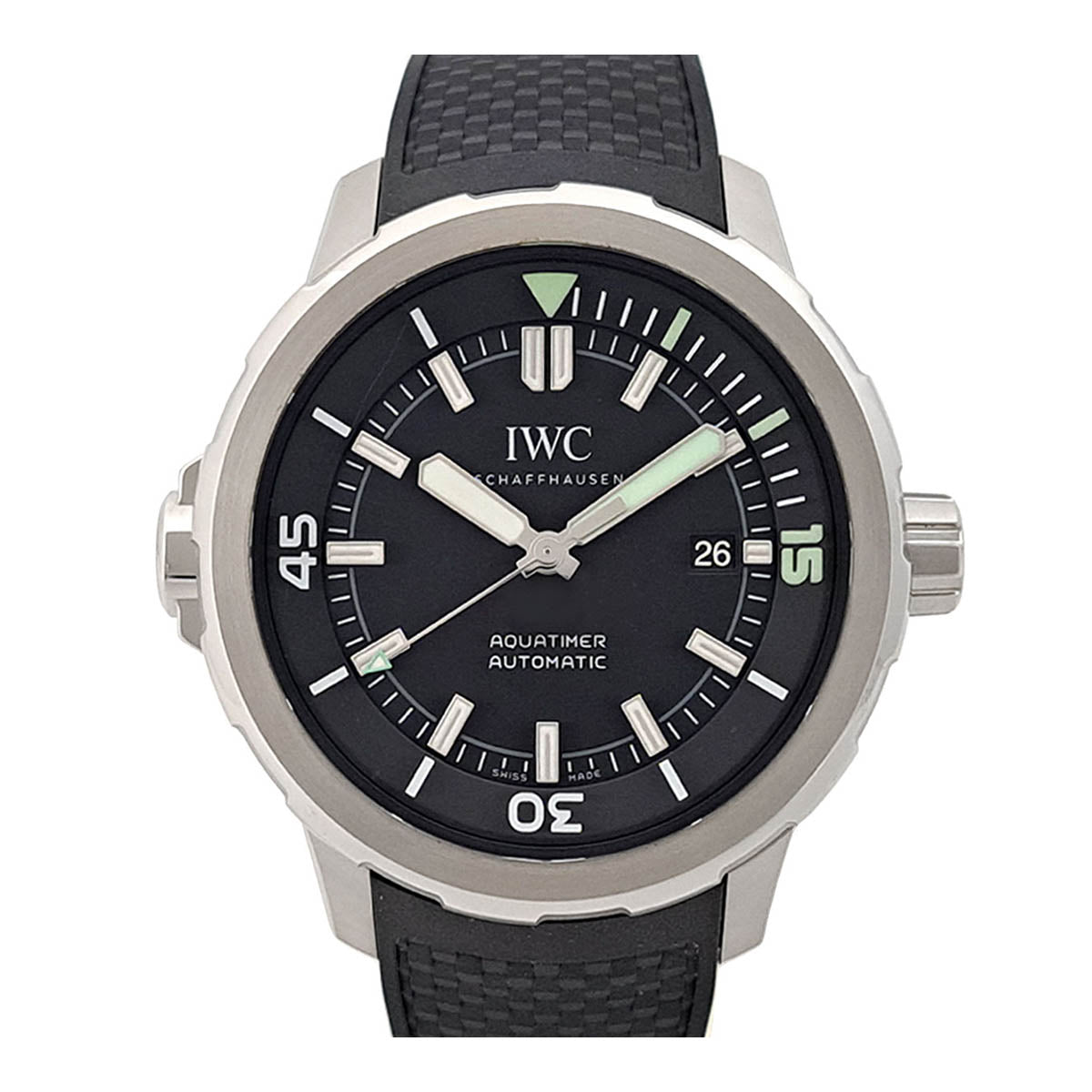 IWC Stainless Steel Rubber Automatic Aquatimer Watch IW329001