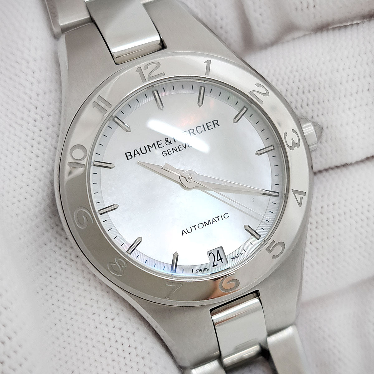 Baume & Mercier Watch M0A10035 Stainless Steel Automatic White Shell