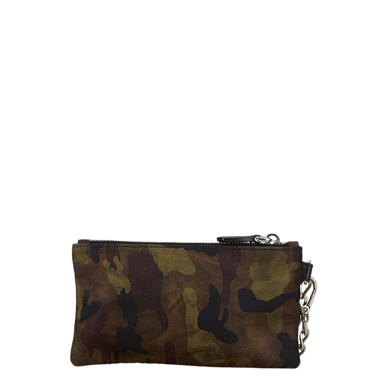 Prada Nylon Camouflage Chain Mini Pouch in Very Good Condition