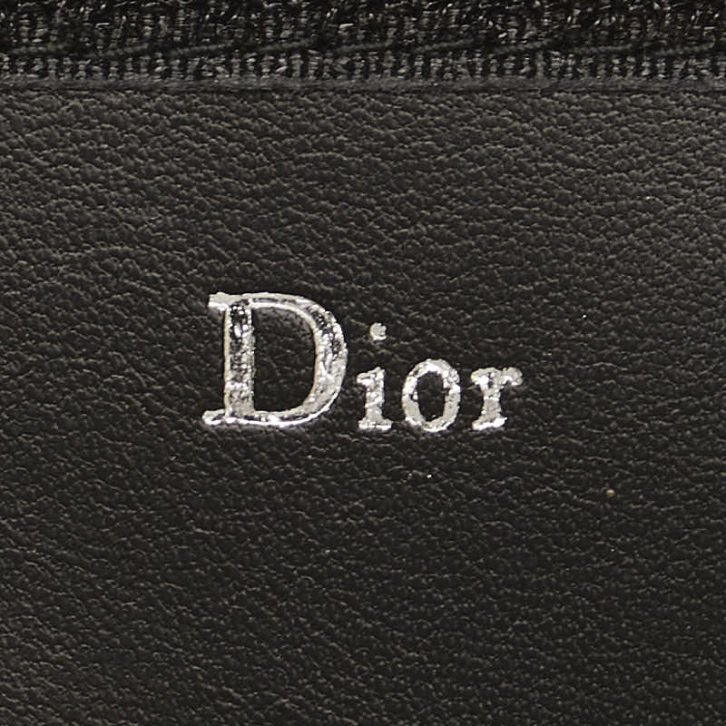 Dior Canvas Leather Bee Trifold Wallet in Very Good Condition