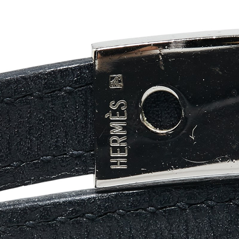 Hermes Metal Leather Pousse Pousse Bracelet in Very Good Condition